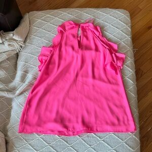 Lilly Pulitzer hot pink ruffle cami/blouse in size XXS